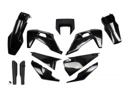 UFO KOMPLET PLASTIKÓW (FULL KIT) Z OSŁONAMI TELESKOPÓW (AMORTYZATORÓW) HUSQVARNA TX / TE 125 / 150 / 250 / 300 '20-'22, FE 250 /