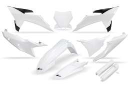 UFO KOMPLET PLASTIKÓW (FULL KIT) Z OSŁONAMI TELESKOPÓW (AMORTYZATORÓW) KTM SX 125 / 150 / 250 / 300 '25-'26, SXF (SX-F) 250 / 35