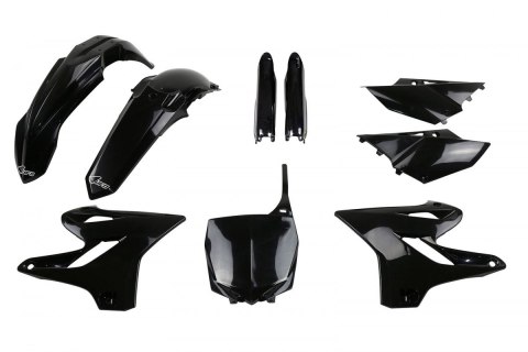 UFO KOMPLET PLASTIKÓW (FULL KIT) Z OSŁONAMI TELESKOPÓW (AMORTYZATORÓW) YAMAHA YZ 125 '15-'21, YZ 250 '15-'21 KOLOR CZARNY (YA319