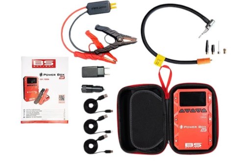 BS 2026/01 URZĄDENIE ROZRUCHOWE POWER BOX AIR PB02 (JUMP STARTER, POWERBANK, BOOSTER) 12000mAh (37Wh) Z LATARKĄ I POMPKĄ 10,3 BA