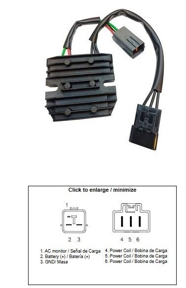DZE REGULATOR NAPIĘCIA KAWASAKI ZX-6R '07-'08 (50A) (21066-0025)