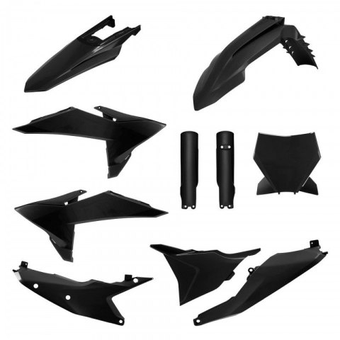 POLISPORT KOMPLET PLASTIKÓW (FULL KIT) KTM SX/SX-F/XC/XC-F '25-'26 W ZESTAWIE TABLICA PRZEDNIA I OSŁONY AMORTYZATORÓW KOLOR CZAR
