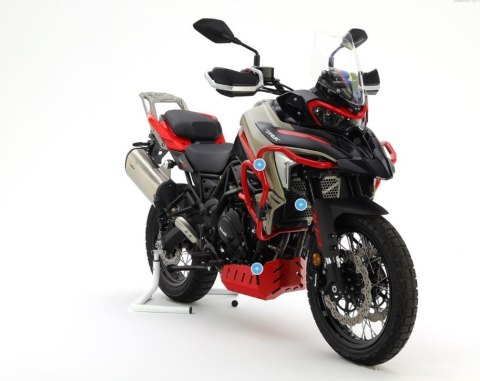 CROSSPRO PROMOCJA GMOLE ALUMINIOWE OSŁONY SILNIKA I CHŁODNIC BENELLI TRK 702 / 702 X '23-'24 KOLOR CZARNY (KOMPATYBILNE Z ORYGIN