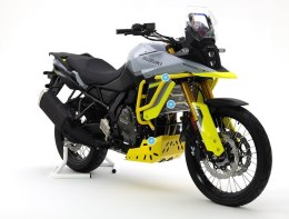 CROSSPRO PROMOCJA GMOLE OSŁONY SILNIKA ALUMINIOWE SUZUKI V-STROM 800 / 800 DE '23-'24 KOLOR CZARNY TEKSTUROWANY
