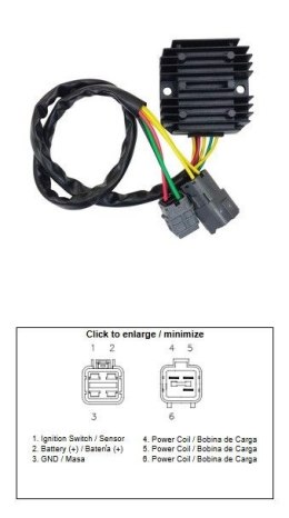 DZE REGULATOR NAPIĘCIA KAWASAKI KVF 300 BRUTE FORCE '12-'18 (21066-Y002)